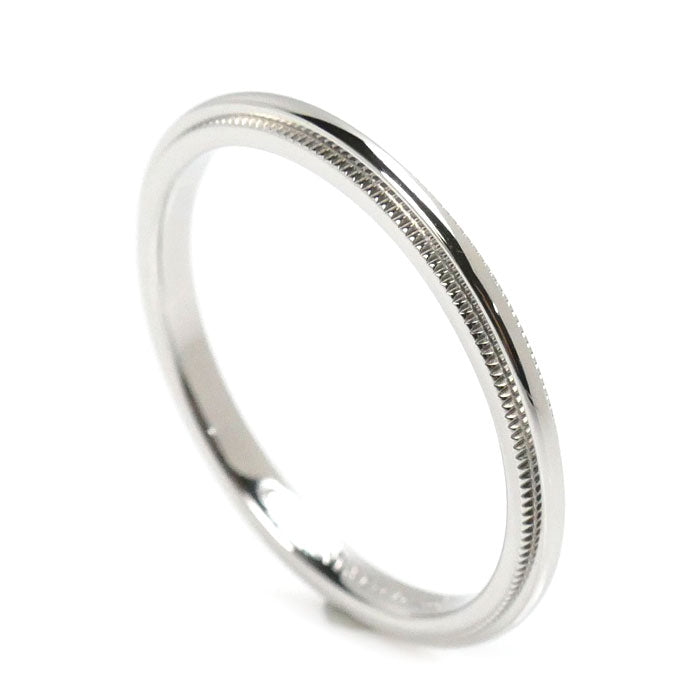 Tiffany & Co Platinum Milgrain Ring 2mm