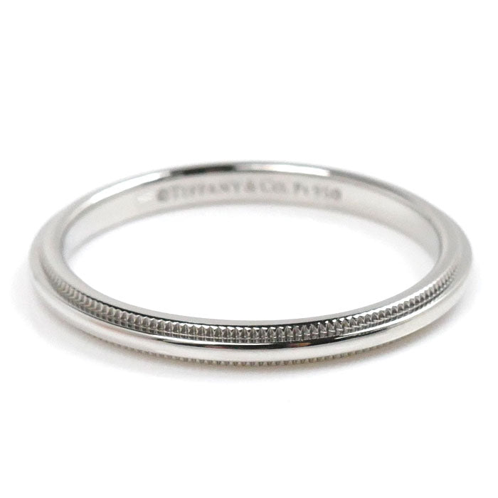 Tiffany & Co Platinum Milgrain Ring 2mm