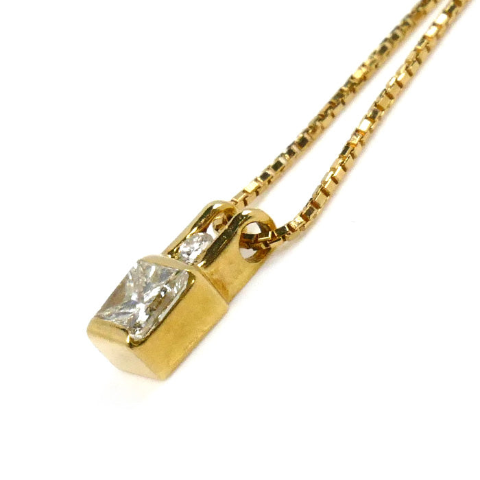 K18YG Yellow Gold Diamond Necklace