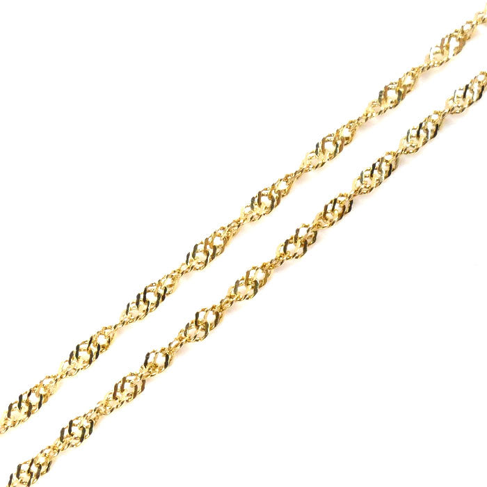 Yellow Gold K24 K18 Ingot Necklace 1g