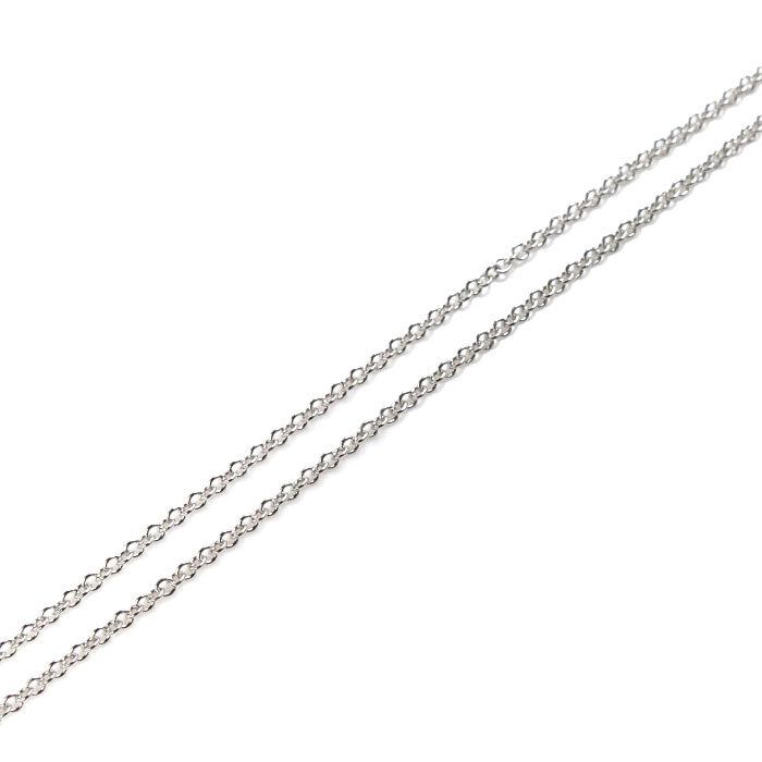 Tiffany & Co K18WG White Gold Diamond T Smile Necklace