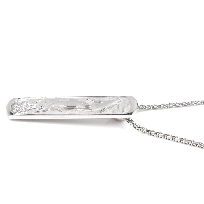 Carrera y Carrera K18WG White Gold Dolphin Diamond Necklace