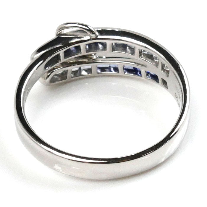 K18WG White Gold Sapphire Gradient Ring