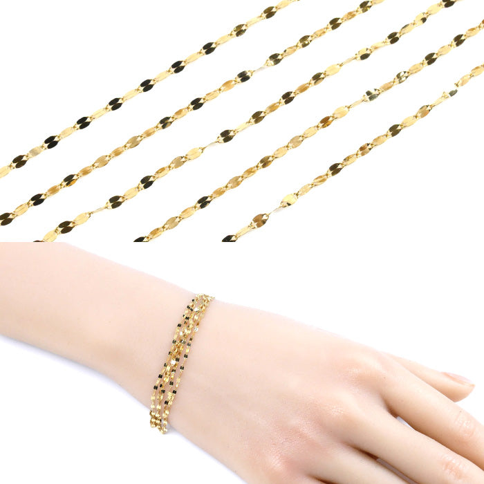 K18YG Yellow Gold 5-Link Bracelet