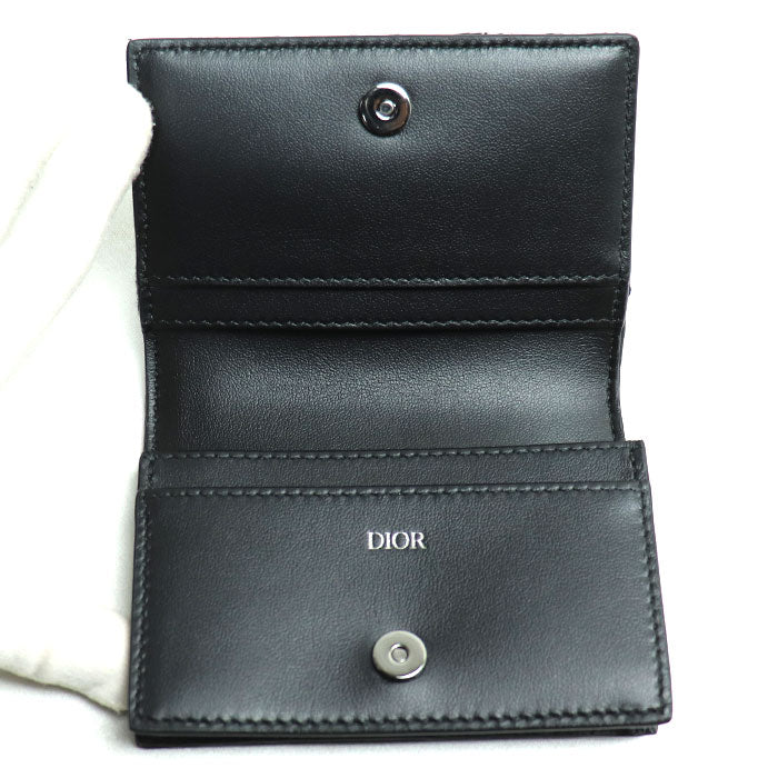 Dior Saddle Business Card Holder Oblique Jacquard