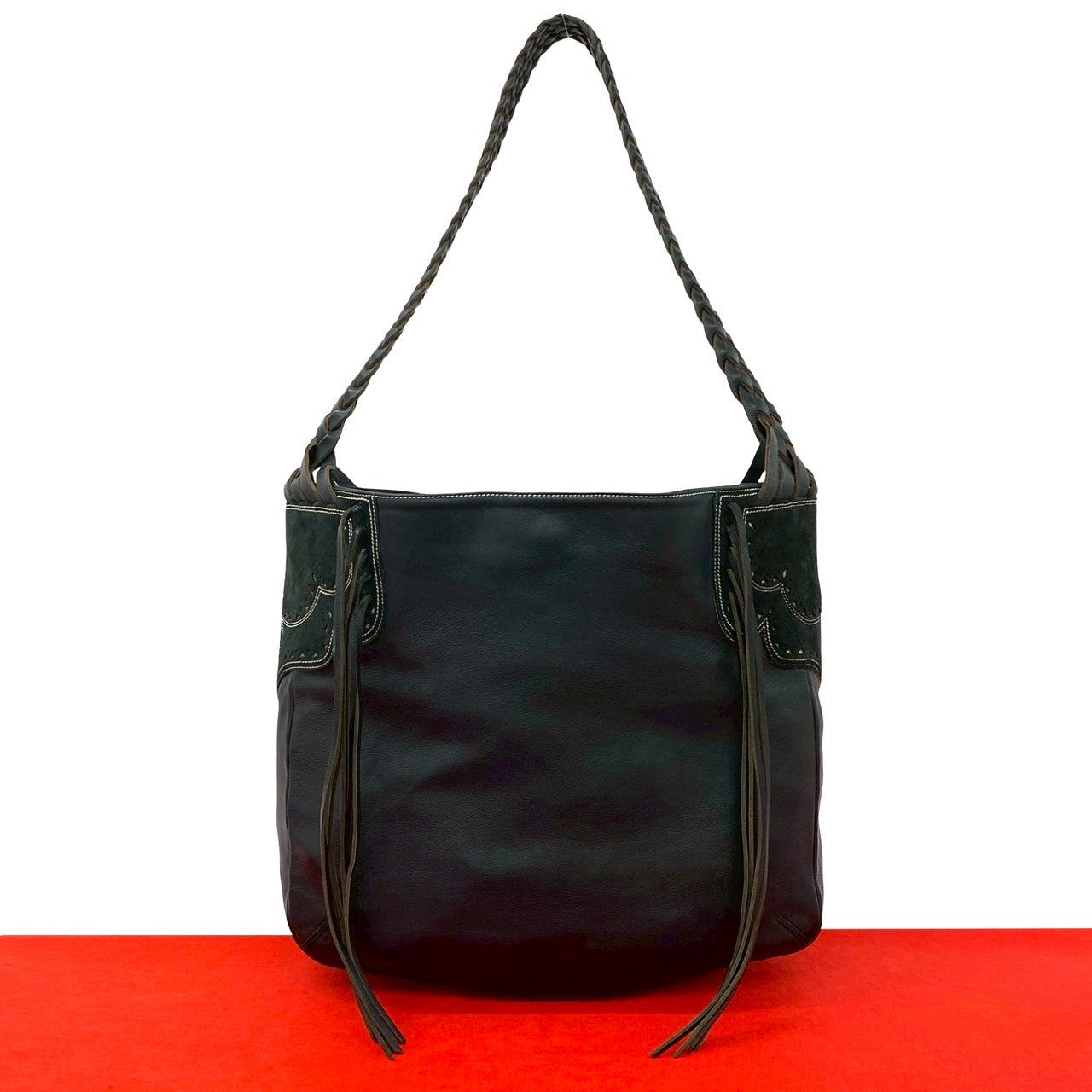 Loewe Suede Leather Shoulder Bag