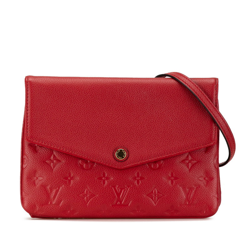 Louis Vuitton Monogram Twice Shoulder Bag Red