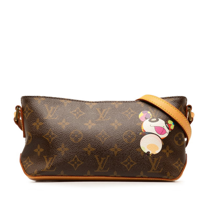 Louis Vuitton Monogram Trotter Panda Murakami Collaboration Shoulder Bag M51241 Brown PVC Leather