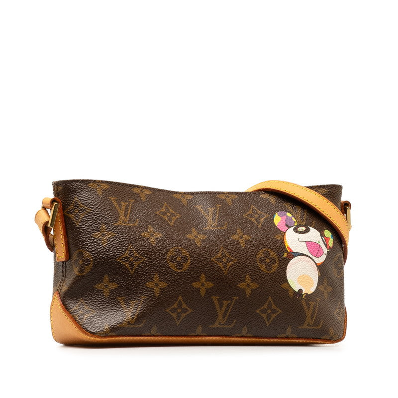 Louis Vuitton Monogram Trotter Panda Murakami Collaboration Shoulder Bag M51241 Brown PVC Leather in Very Good Condition