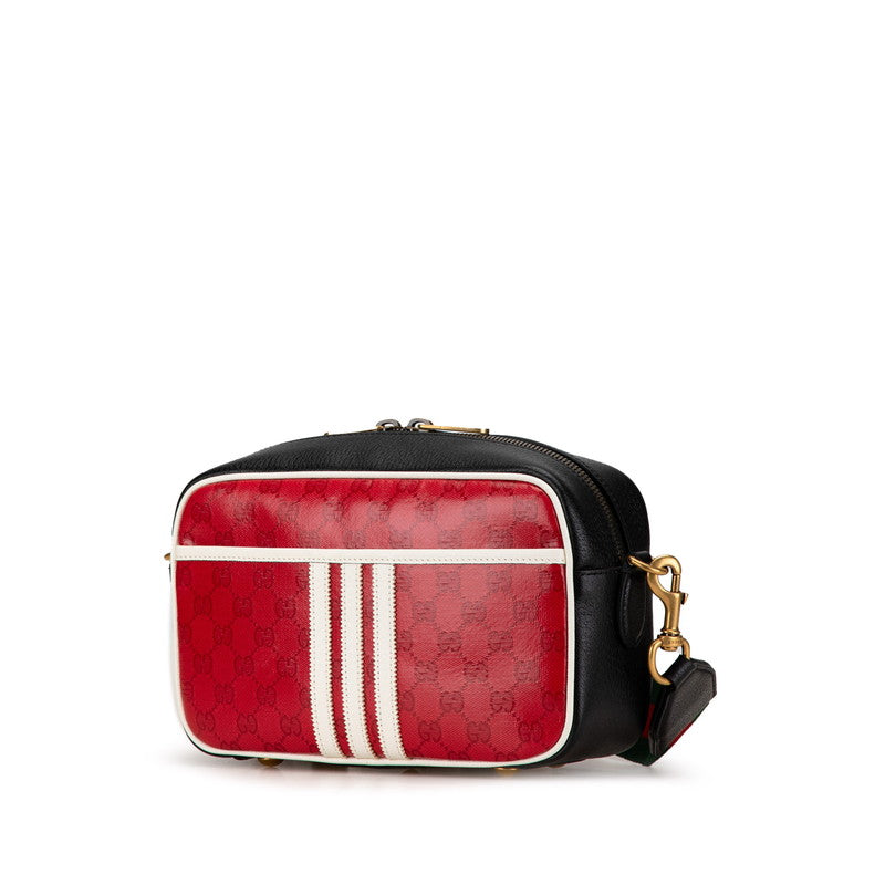 Gucci x Adidas GG Crystal Shoulder Bag Red Black