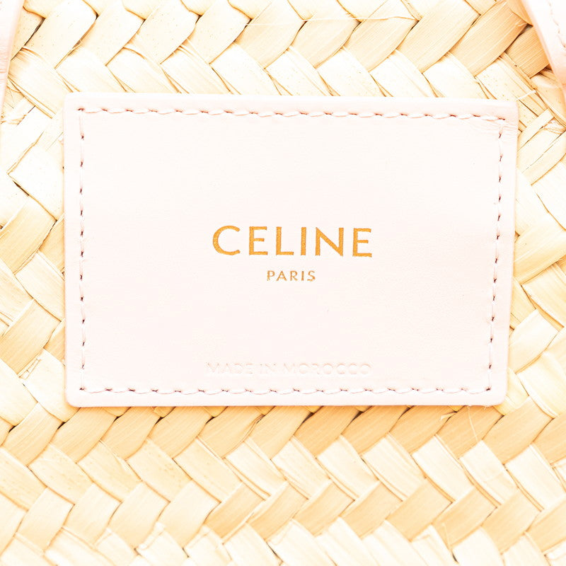 Celine Triomphe Classic Raffia Leather 2WAY Bag