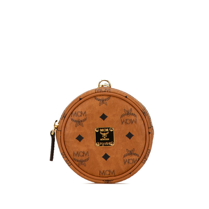 MCM Leather Round Crossbody Shoulder Bag