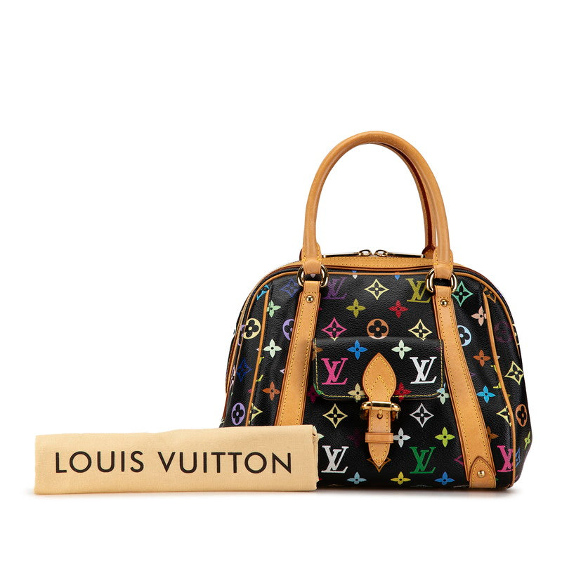 Louis Vuitton Priscilla Handbag Black PVC Leather