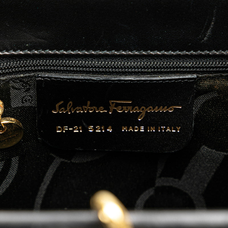 Salvatore Ferragamo Vara Ribbon 2WAY Leather Handbag Shoulder Bag in Very Good Condition