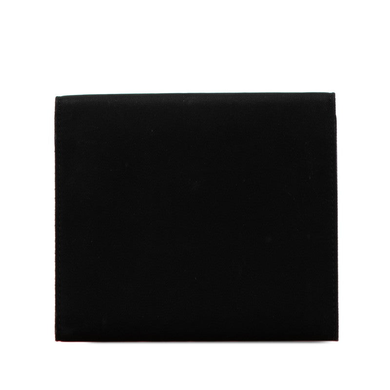 Prada Nylon Leather Trifold Wallet in Very Good Condition