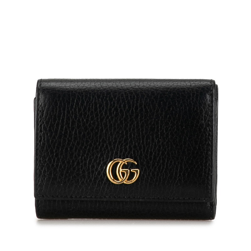 Gucci GG Marmont Leather Compact Trifold Wallet 474746 in Very Good Condition