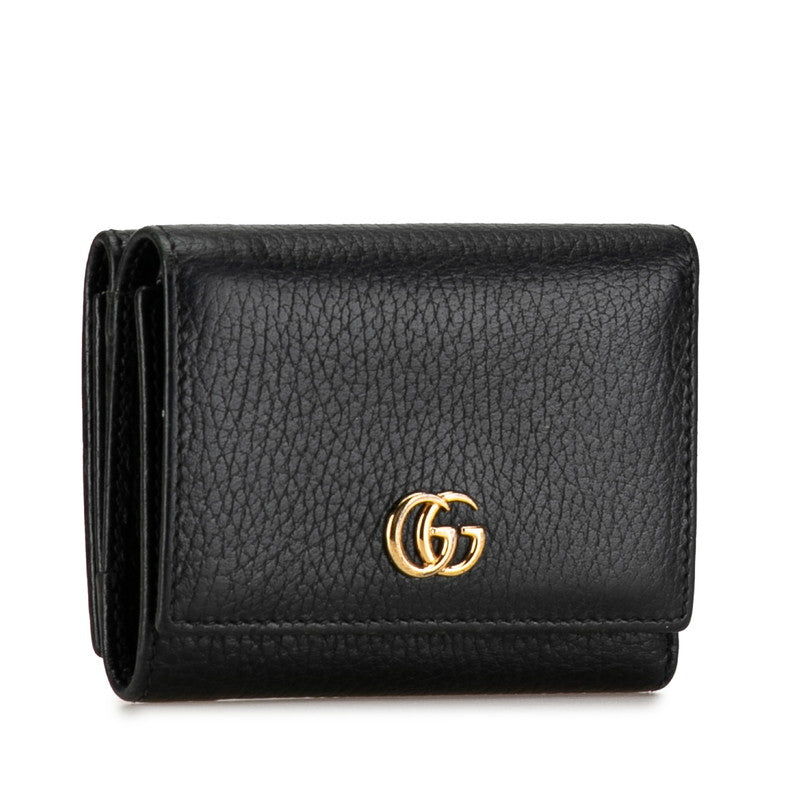 Gucci GG Marmont Leather Compact Trifold Wallet 474746 in Very Good Condition