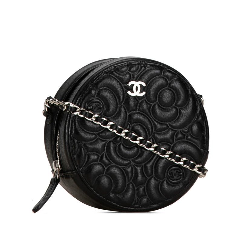 Chanel Camellia Round Mini Chain Shoulder Bag