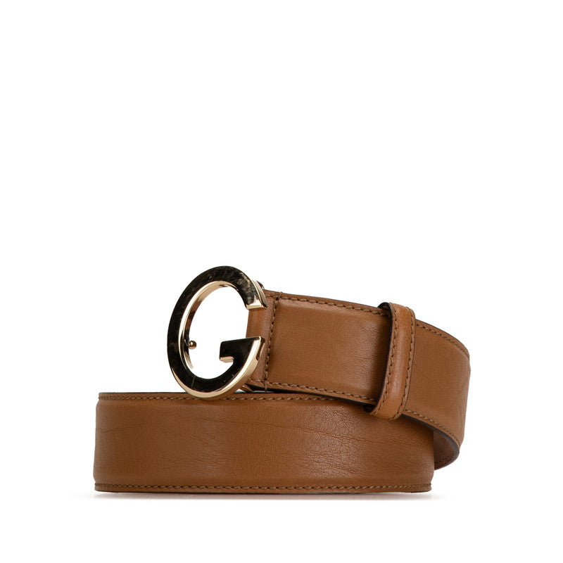 Gucci Leather Belt 80.32 362732 Brown in Very Good Condition