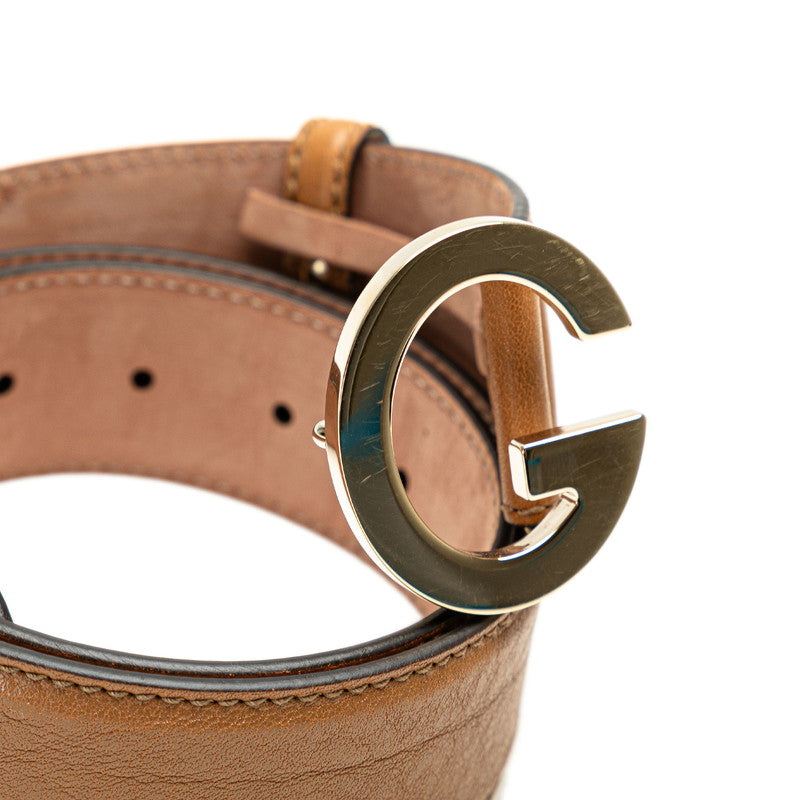 Gucci Leather Belt 80.32 362732 Brown in Very Good Condition