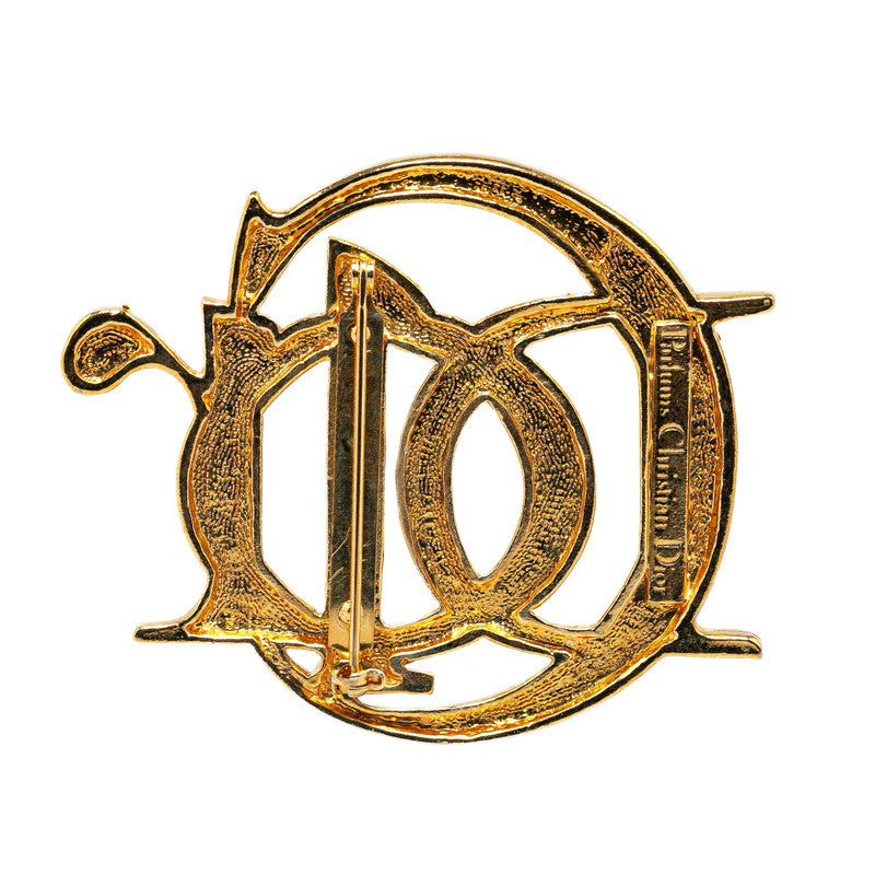 Dior Logo Brooch Gold Plated