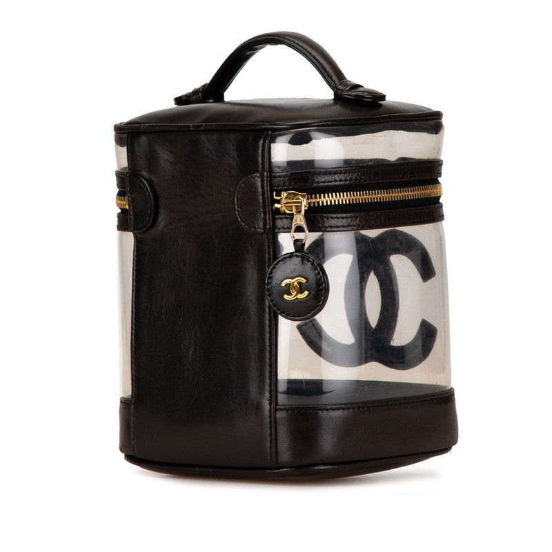 Chanel Vinyl Leather Vanity Handbag