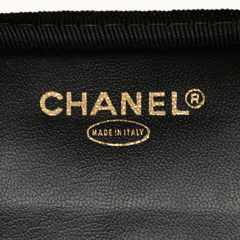 Chanel Vinyl Leather Vanity Handbag