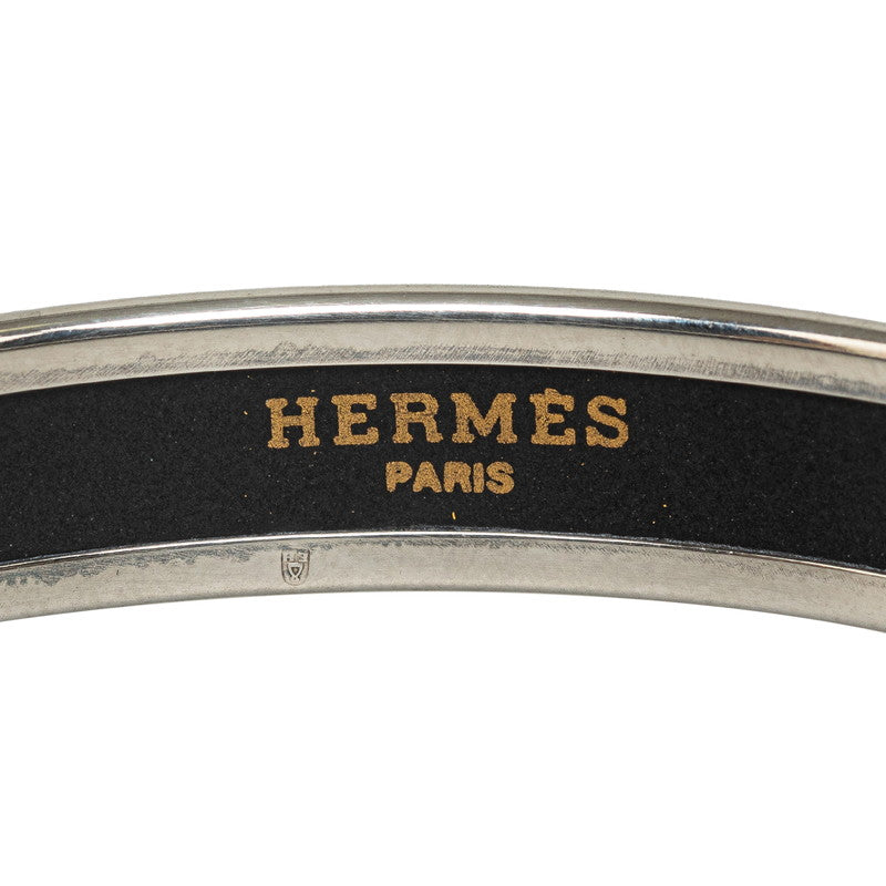 Hermes Caleche PM Carriage Bangle Emerald Green Silver Metal in Great Condition