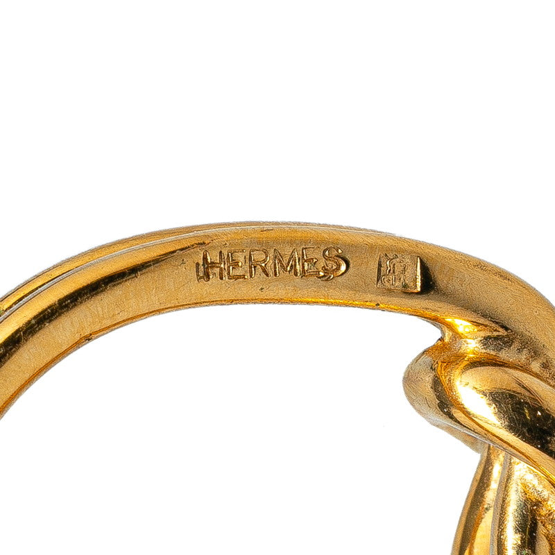 Hermes Gold Plated Scarf Ring