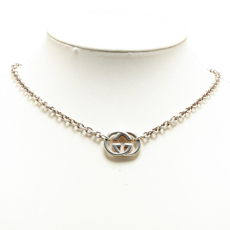 Gucci Interlocking G Chain Necklace SV925 Silver in Very Good Condition