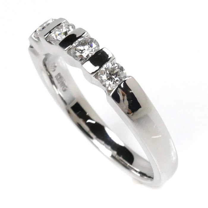 K18WG White Gold Diamond Ring 0.62ct