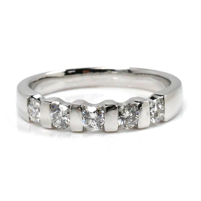 K18WG White Gold Diamond Ring 0.62ct