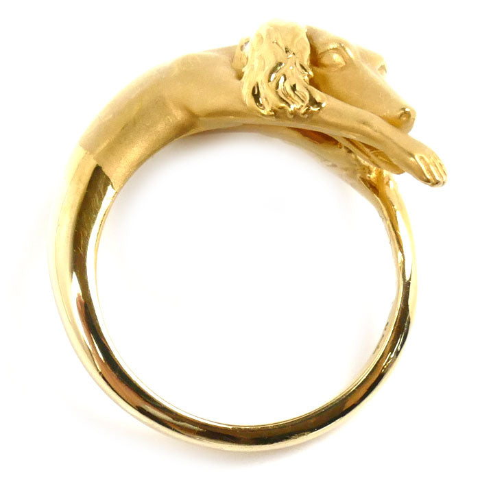 Carrera y Carrera K18YG Yellow Gold Diamond Dog Ring