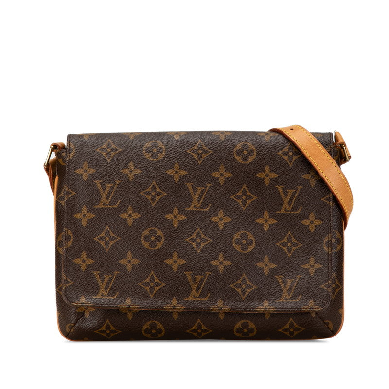 Louis Vuitton Monogram Musette Tango Short Shoulder Bag M51257 Brown PVC Leather