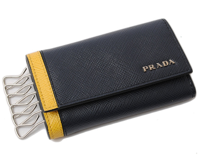 Prada Embossed Leather Key Case 2PG222 in Pristine Condition