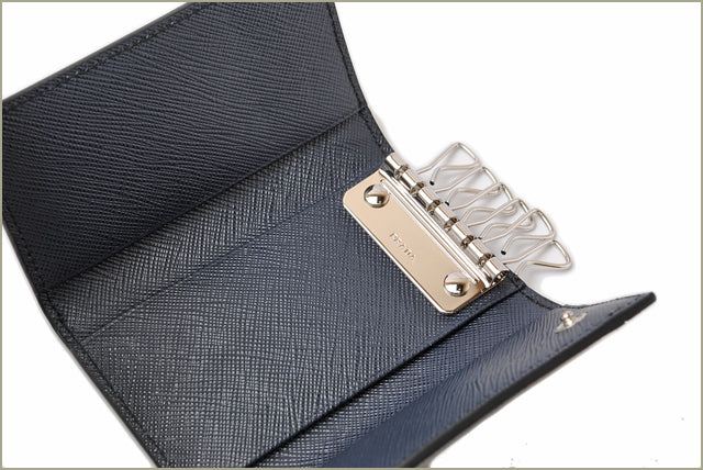 Prada Embossed Leather Key Case 2PG222 in Pristine Condition