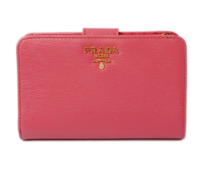 Prada Embossed Leather Folding Wallet 1ML225