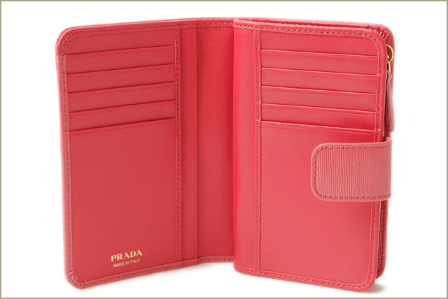 Prada Embossed Leather Folding Wallet 1ML225