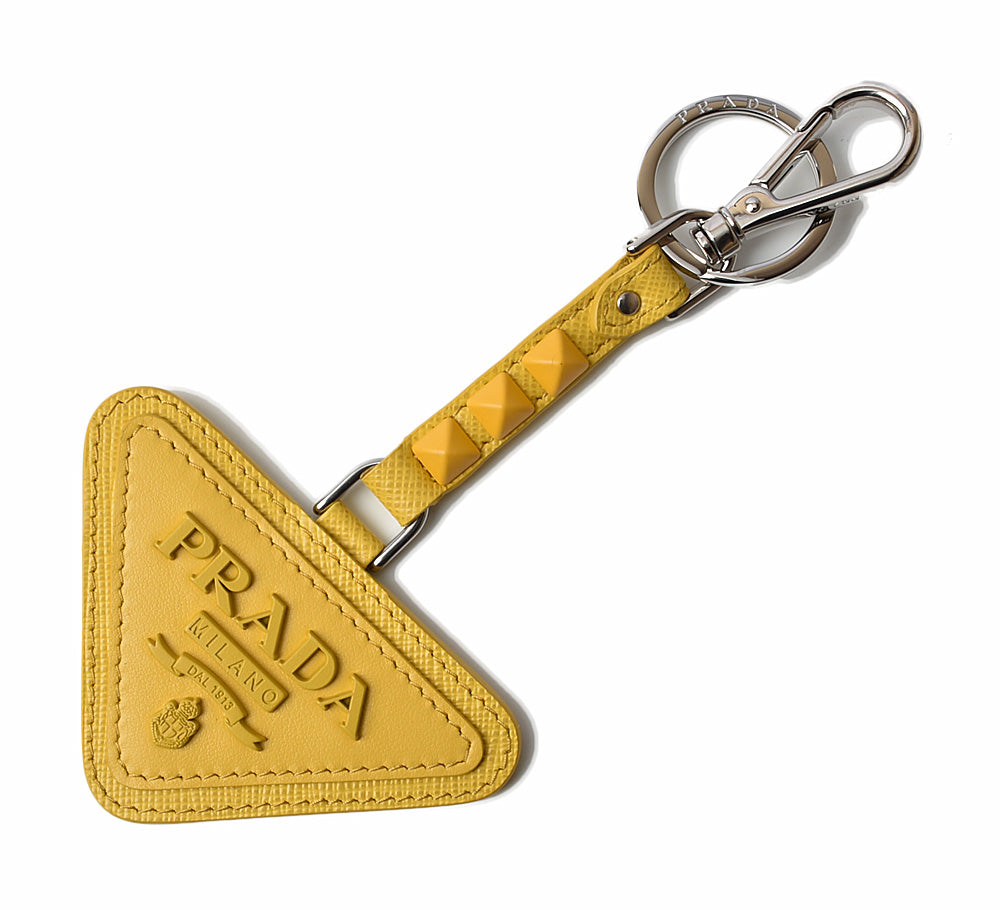 Prada Leather/Metal Keyring/Keychain/Charm 1TL374 in Pristine Condition