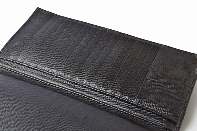 Prada Embossed Leather Long Wallet 1M1302 in Great Condition