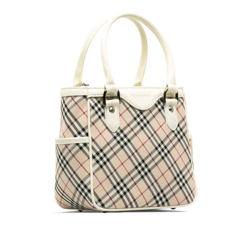 Burberry Nova Check Canvas Leather Handbag