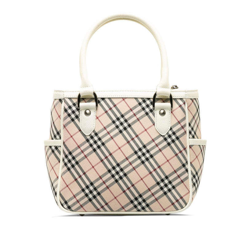 Burberry Nova Check Canvas Leather Handbag