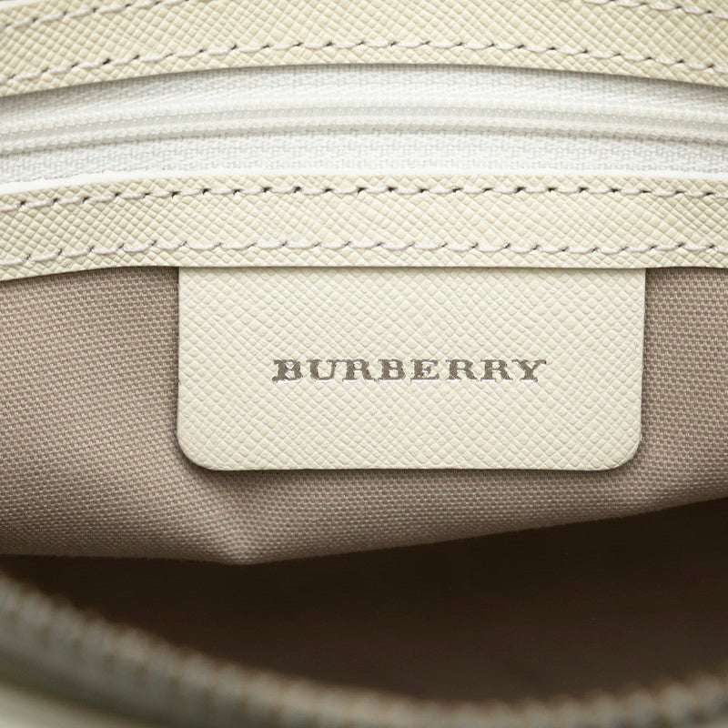 Burberry Nova Check Canvas Leather Handbag