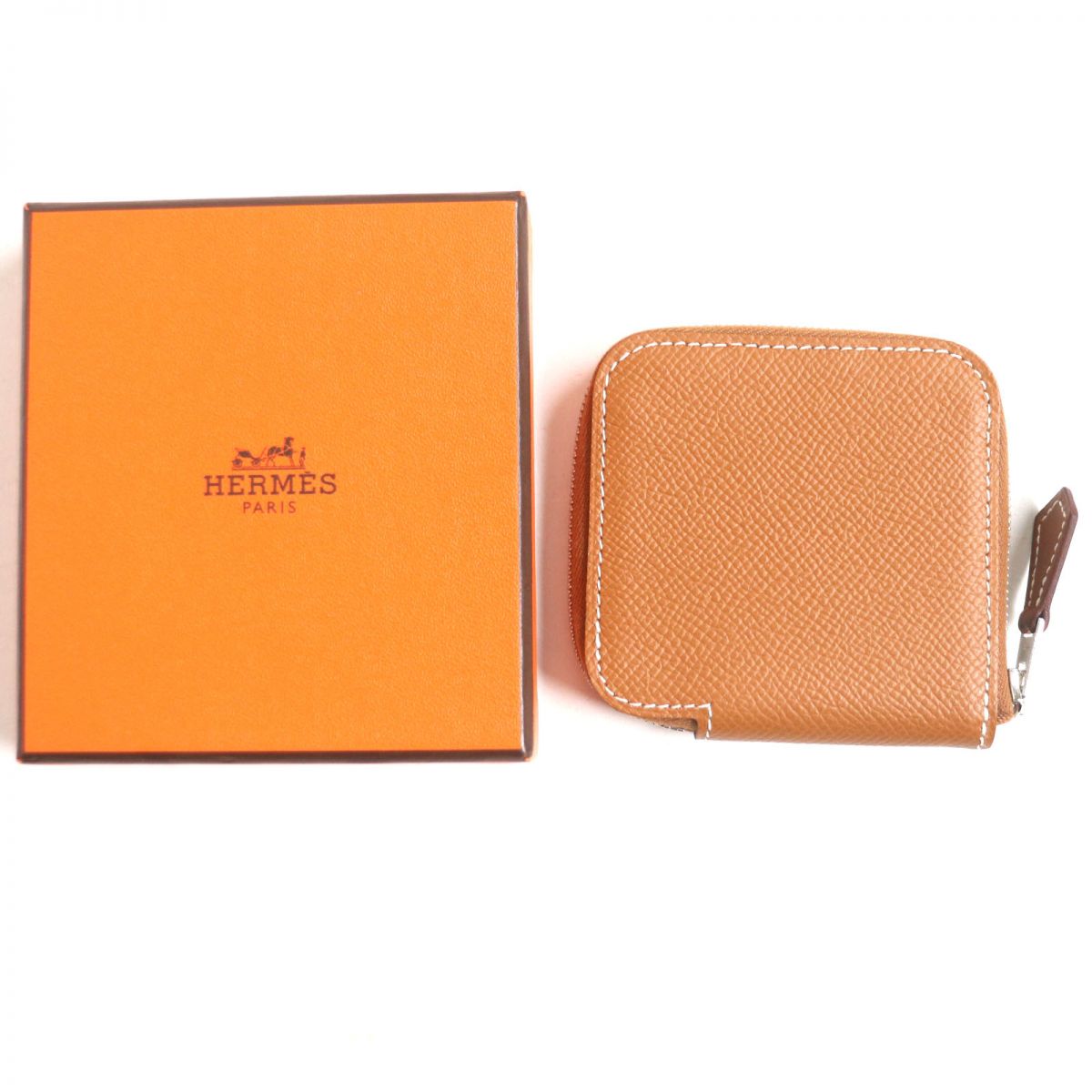 HERMES Azap Compact Mini Coin Case Epsom Leather