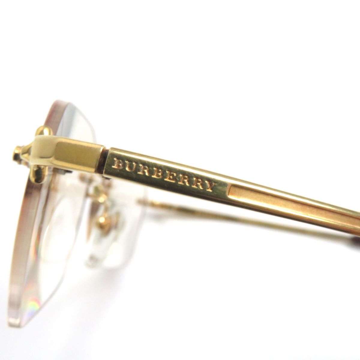 Burberry K18 Logo Glasses Gold Brown