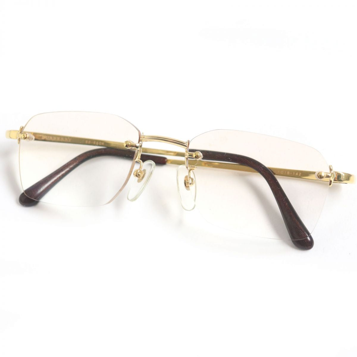 Burberry K18 Logo Glasses Gold Brown