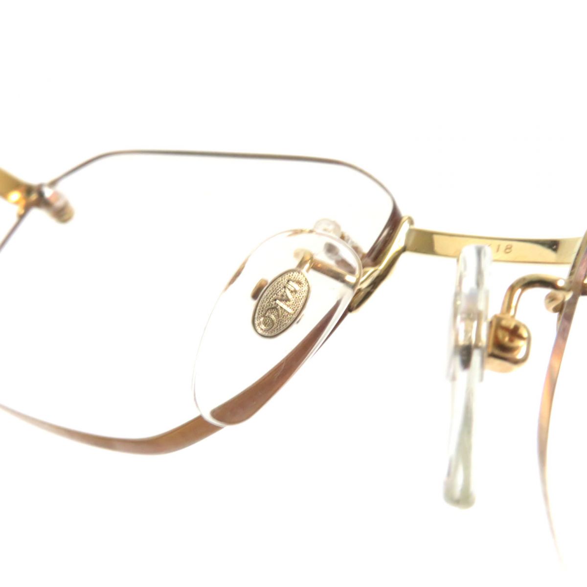 Burberry K18 Logo Glasses Gold Brown