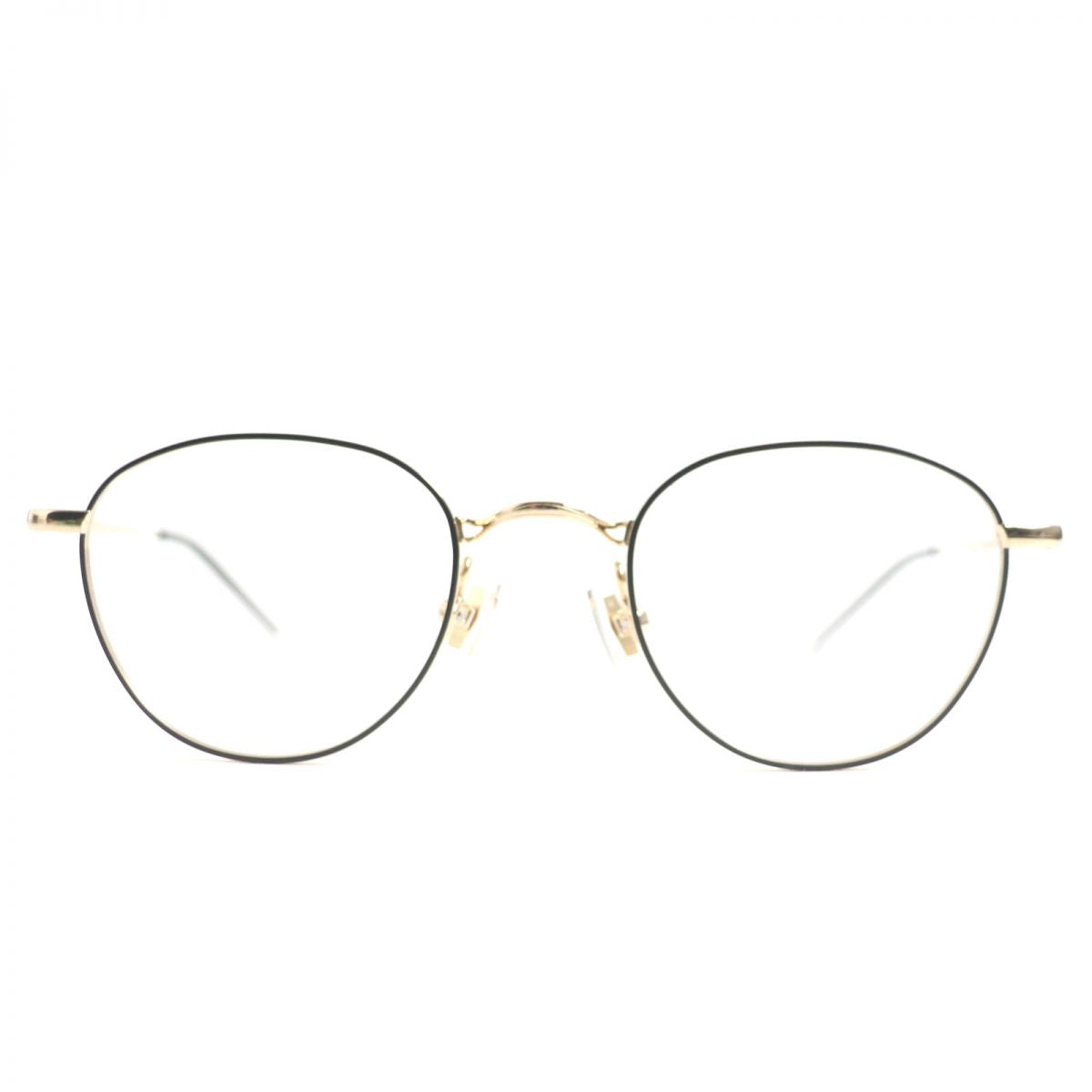 Kaneko Glasses KM-22 Boston Shape Eyewear Black/Gold