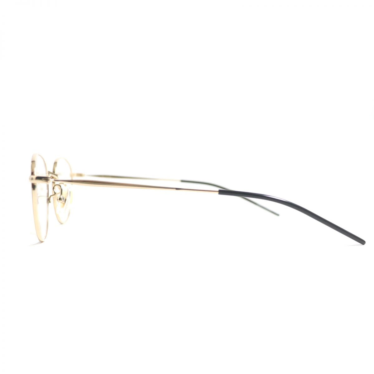 Kaneko Glasses KM-22 Boston Shape Eyewear Black/Gold