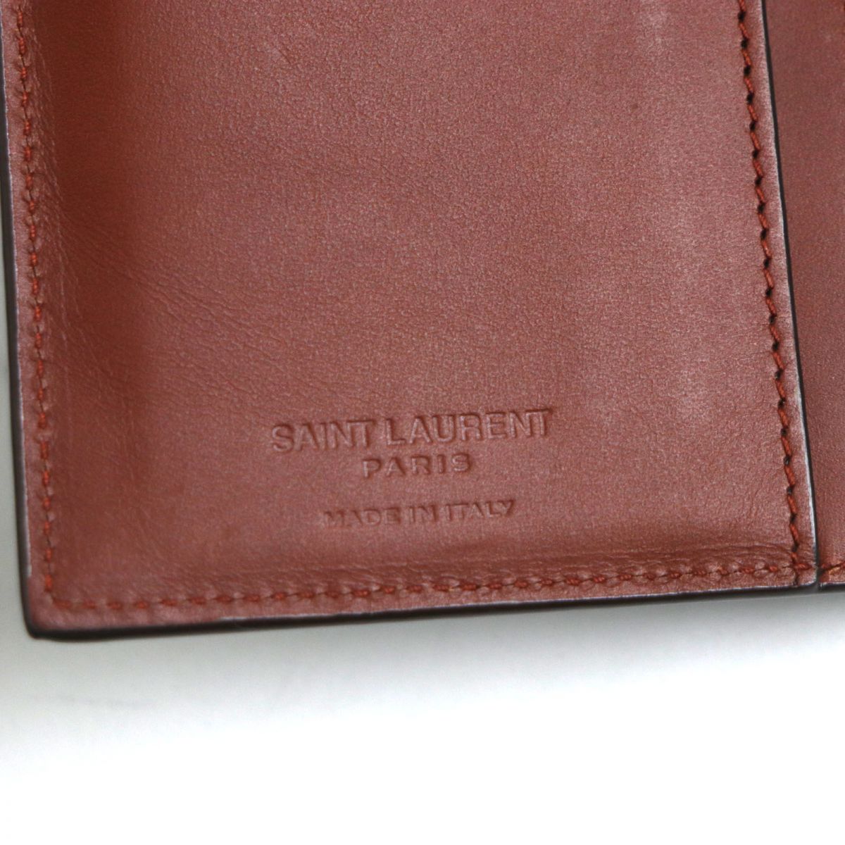 Saint Laurent Paris Logo PVC Leather Bifold Wallet